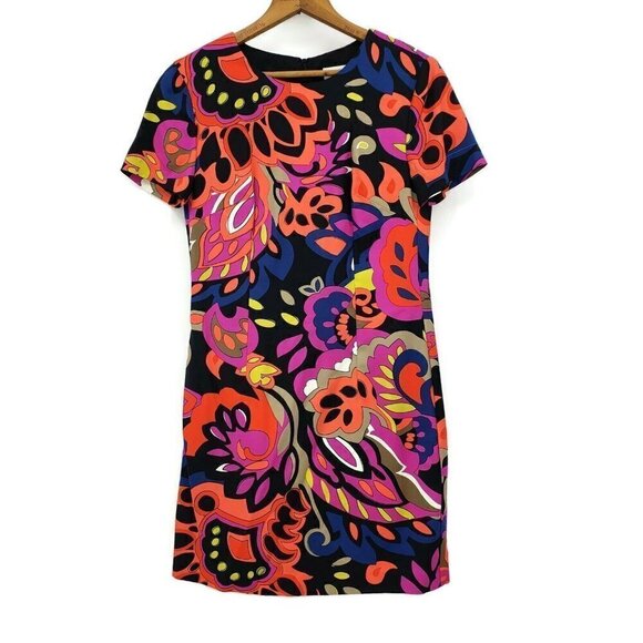 New Trina Turk Shift Dress Womens 4 Floral Print - Picture 3 of 6